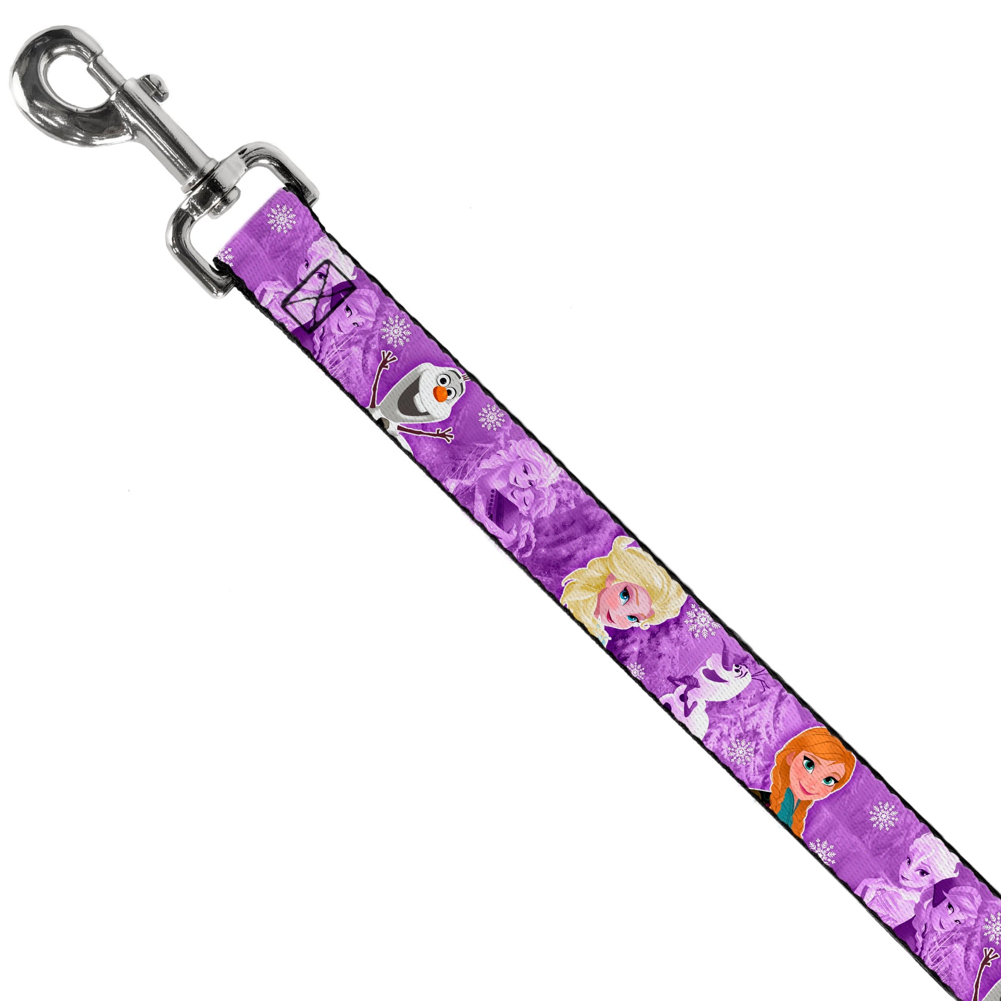 Dog Leash - Frozen Anna/Elsa/Olaf Poses/Scenes Purples Dog Leashes Disney