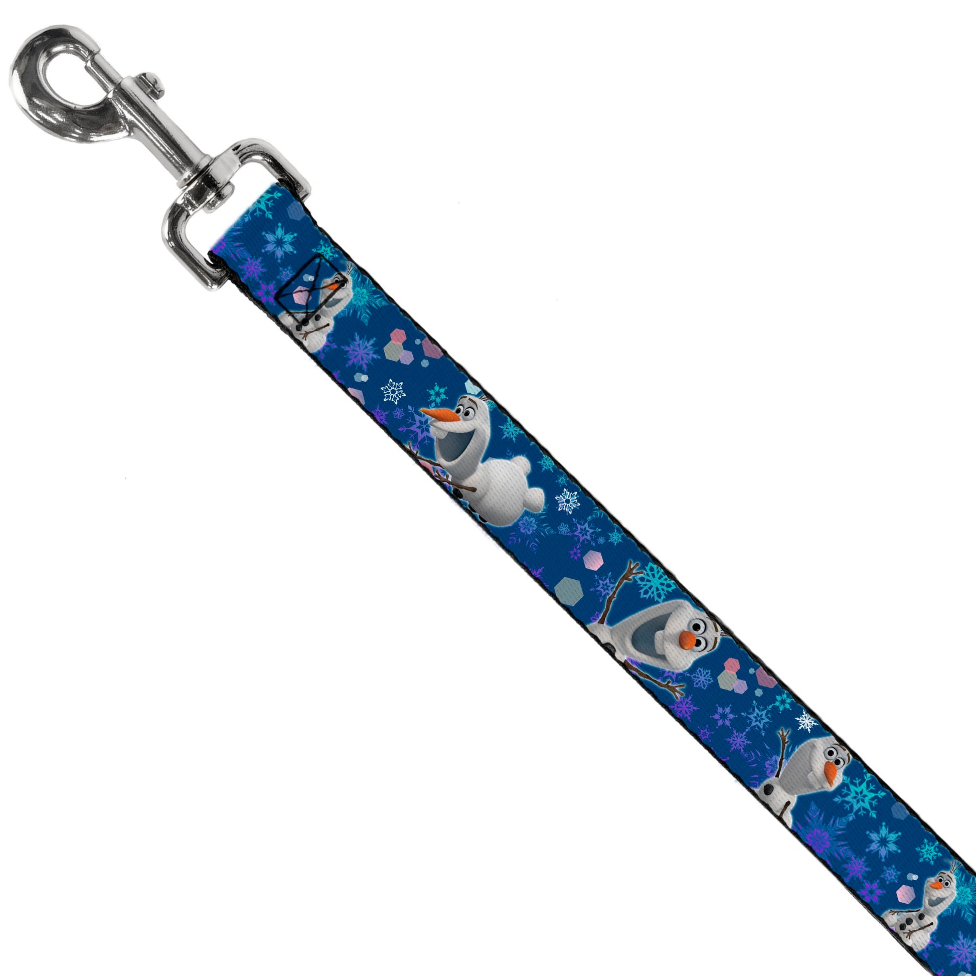 Dog Leash - Frozen Olaf Poses/Snowflakes Blues Dog Leashes Disney