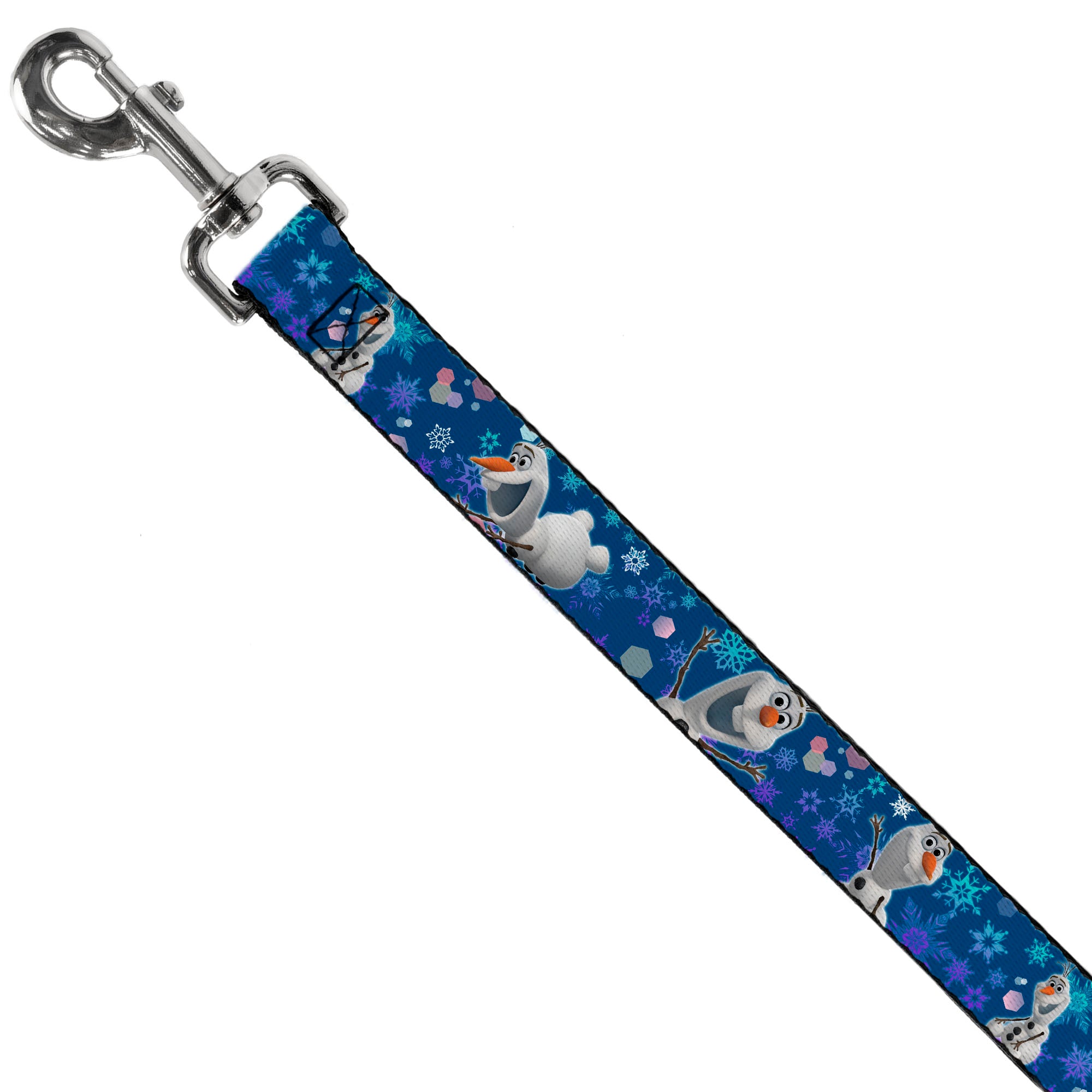 Dog Leash - Frozen Olaf Poses/Snowflakes Blues Dog Leashes Disney