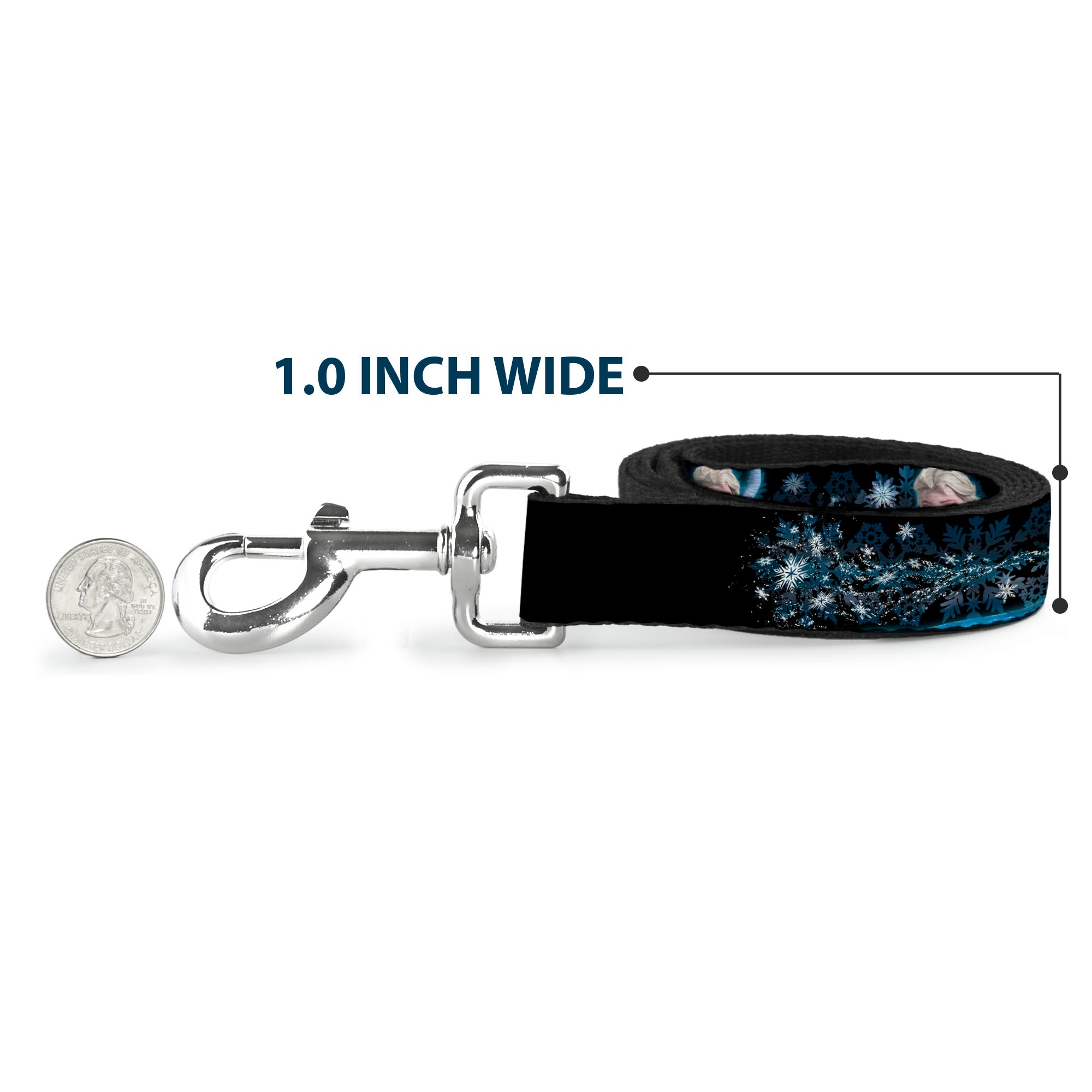 Dog Leash - Elsa the Snow Queen Poses PERFECT AND POWERFUL Blues/White Dog Leashes Disney