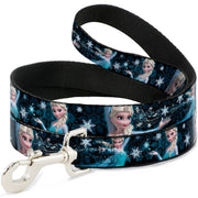 Dog Leash - Elsa the Snow Queen Poses PERFECT AND POWERFUL Blues/White Dog Leashes Disney