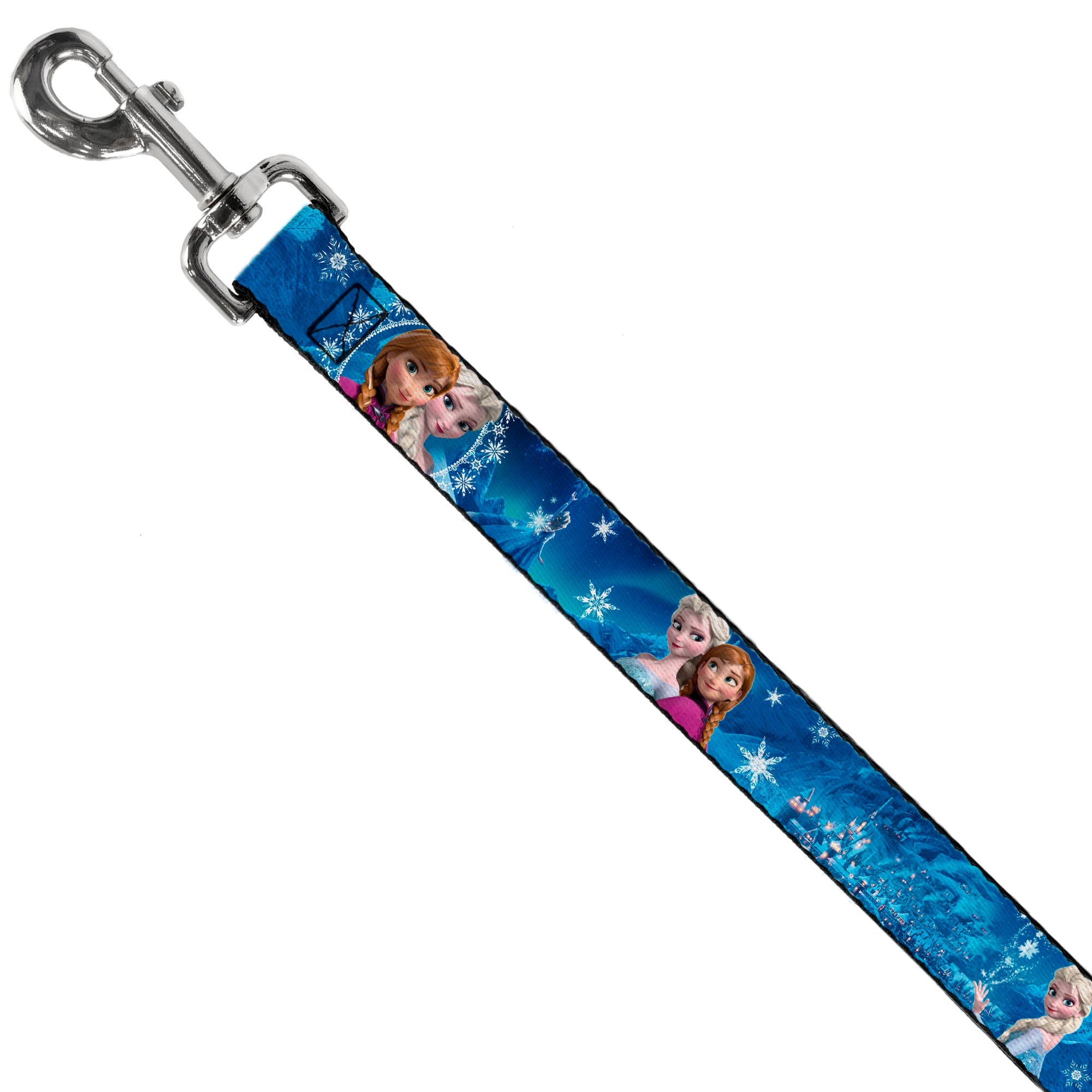 Dog Leash - Anna & Elsa Poses/Castle & Mountains Blues Dog Leashes Disney