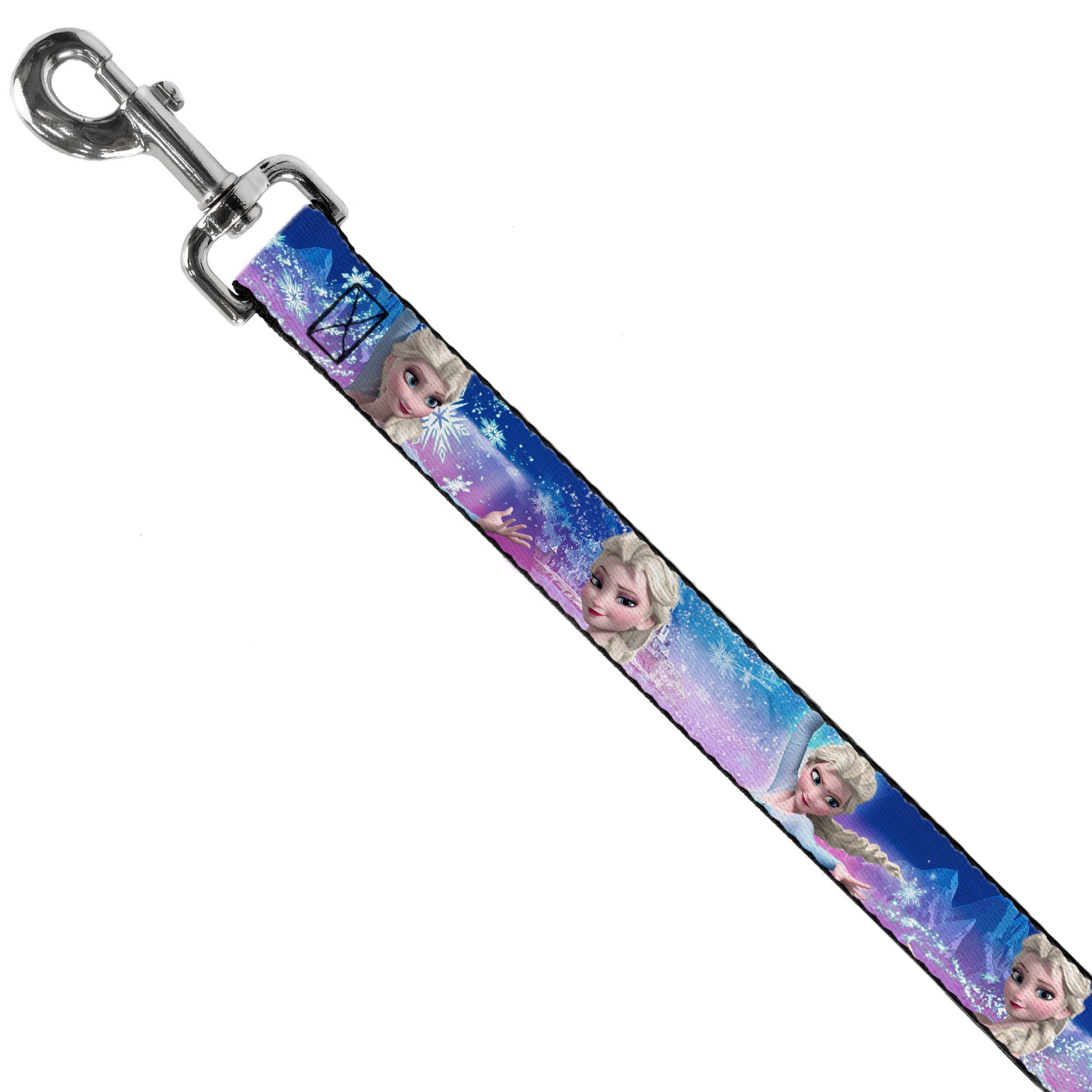 Dog Leash - Elsa the Snow Queen Poses/Castle & Snowy Mountains Blue-Pink Fade Dog Leashes Disney
