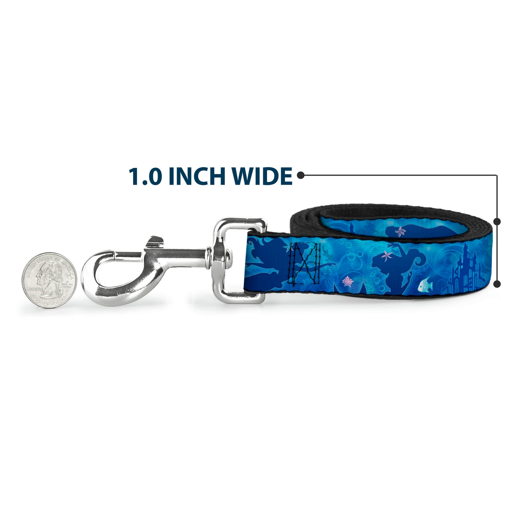 Dog Leash - Ariel Silhouette Poses/Castle Blues Dog Leashes Disney