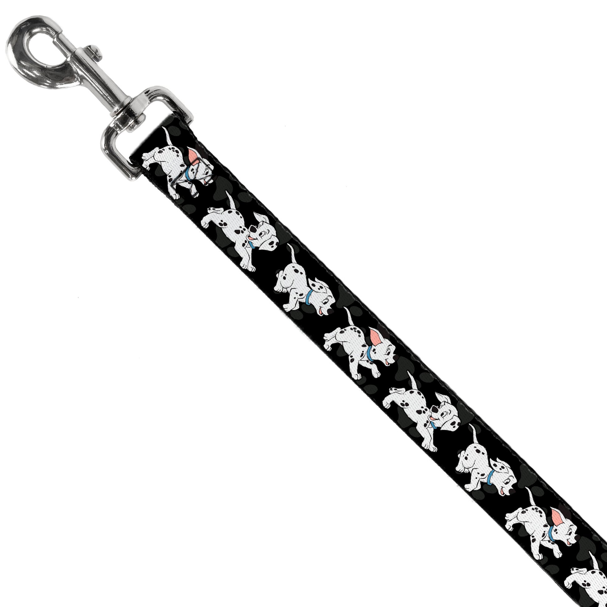 Dog Leash - Dalmatians Running/Paws Black/Gray/White/Black Dog Leashes Disney