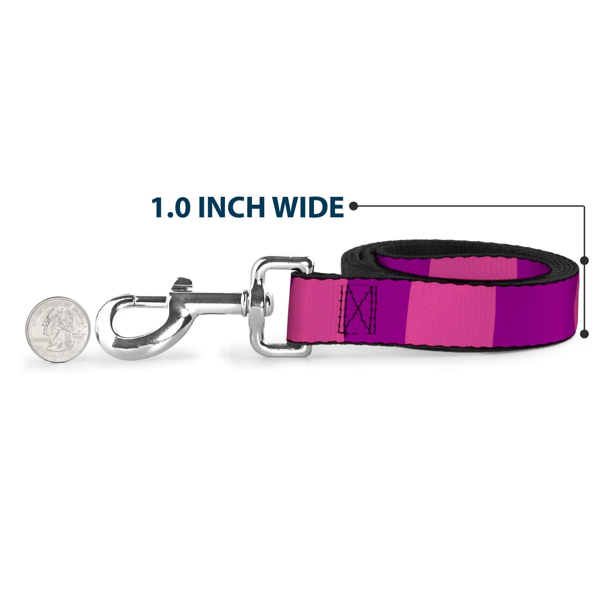 Dog Leash - Cheshire Cat Stripe Pink/Purple Dog Leashes Disney