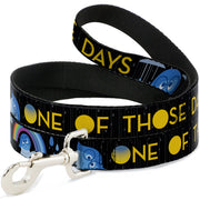 Dog Leash - Joy Poses/Rain ONE OF THOSE DAYS Black/Gray/Blues/Yellow Dog Leashes Disney