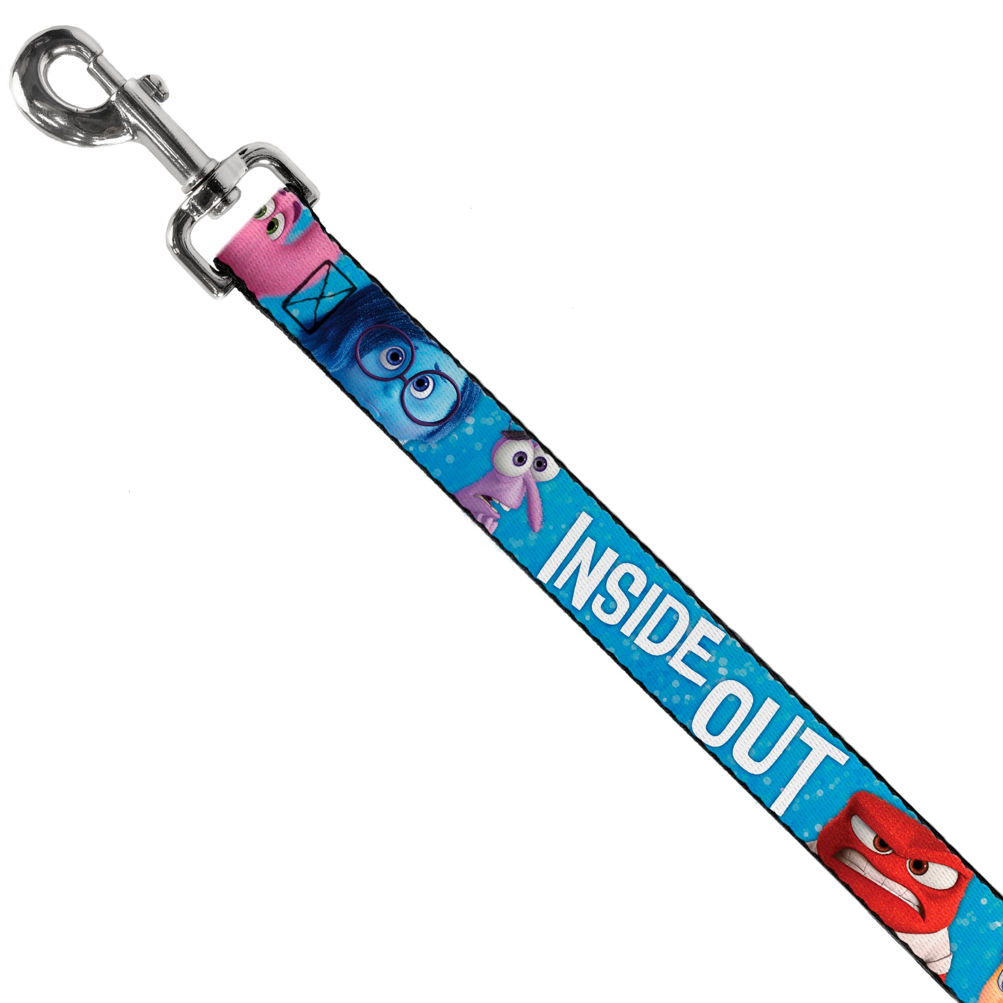 Dog Leash - INSIDE OUT 6-Character Pose Sparkle Blue/White Dog Leashes Disney