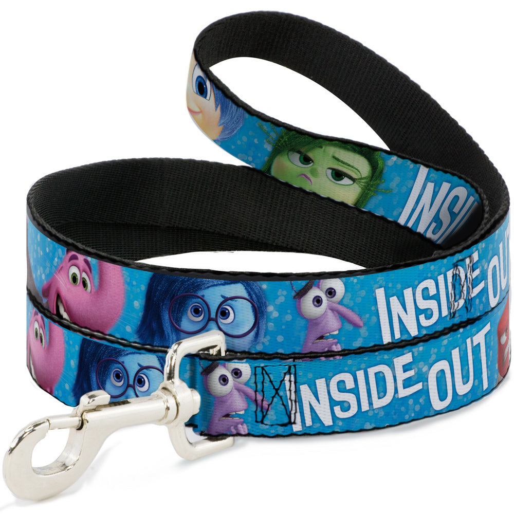 Dog Leash - INSIDE OUT 6-Character Pose Sparkle Blue/White Dog Leashes Disney