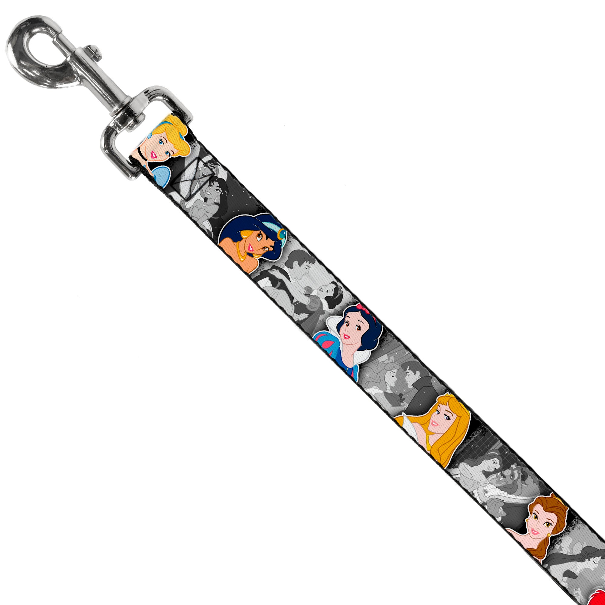 Dog Leash - Princess Pose/Princess & Prince Scene Grays/Multi Color Dog Leashes Disney
