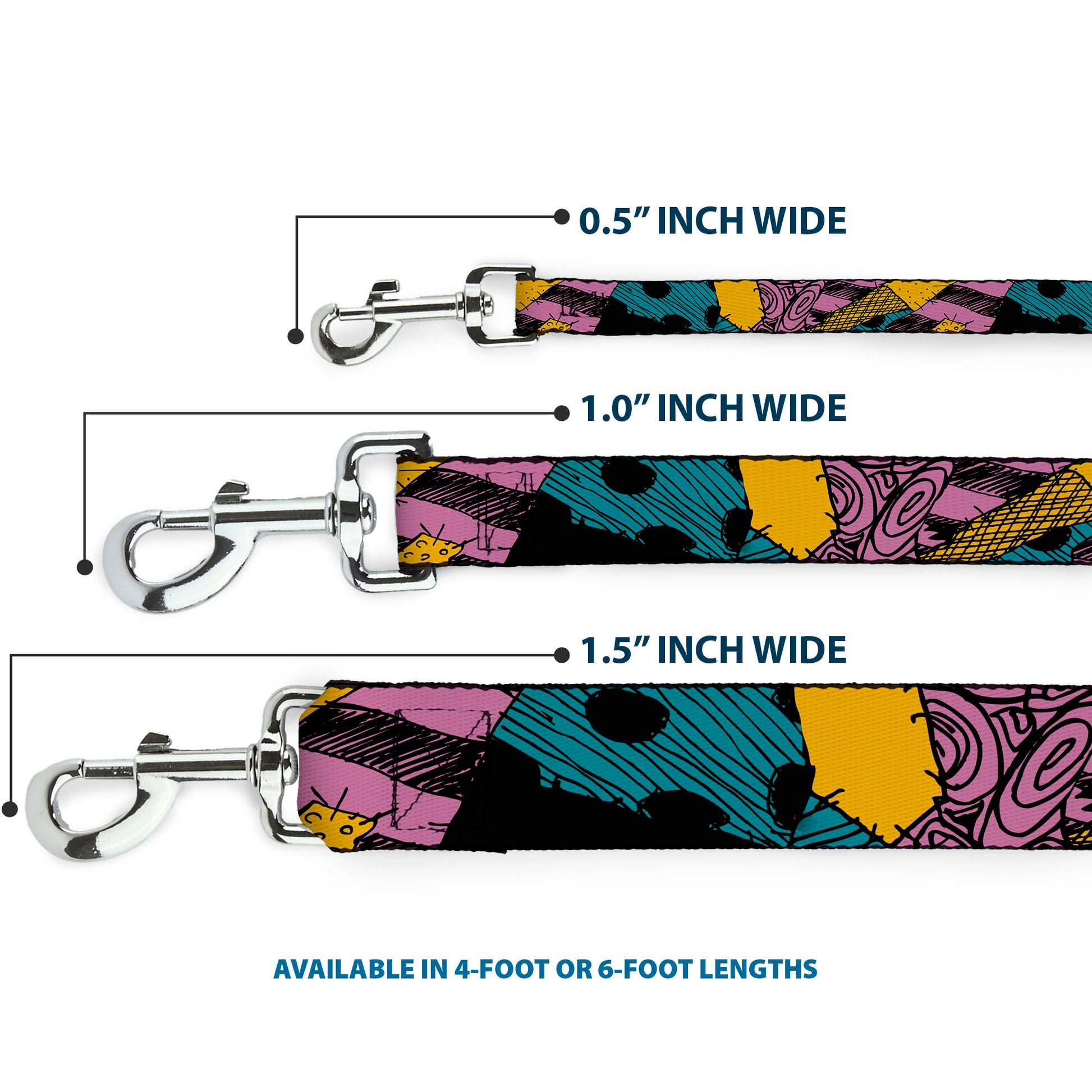 Dog Leash - Nightmare Before Christmas Sally Dress Patchwork Dog Leashes Disney