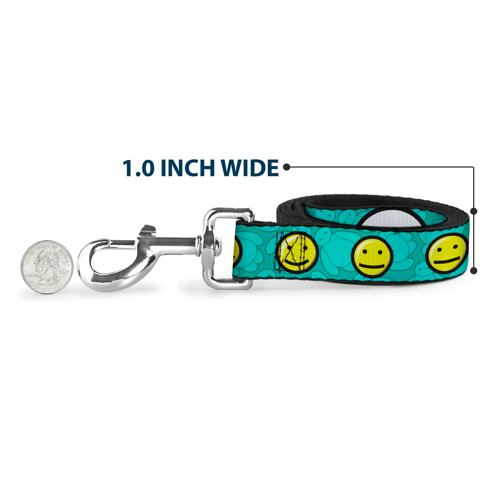 Dog Leash - Baymax/Mood Expressions/Baymax Scattered Turquoise Dog Leashes Disney