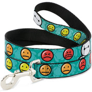 Dog Leash - Baymax/Mood Expressions/Baymax Scattered Turquoise Dog Leashes Disney
