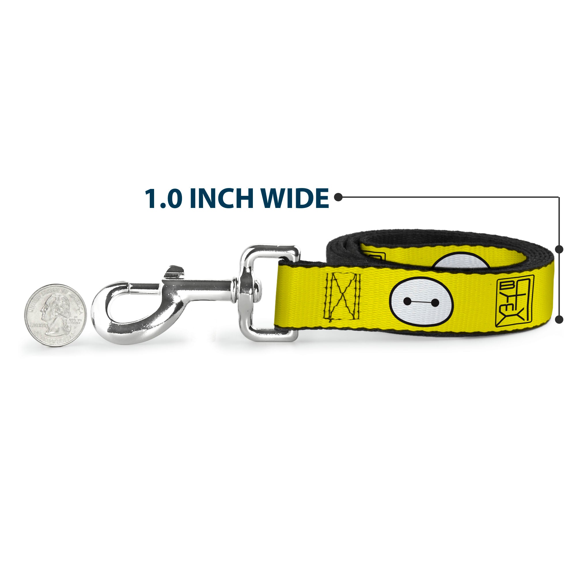 Dog Leash - BAYMAX Hanko/Face Yellow/Black/White Dog Leashes Disney