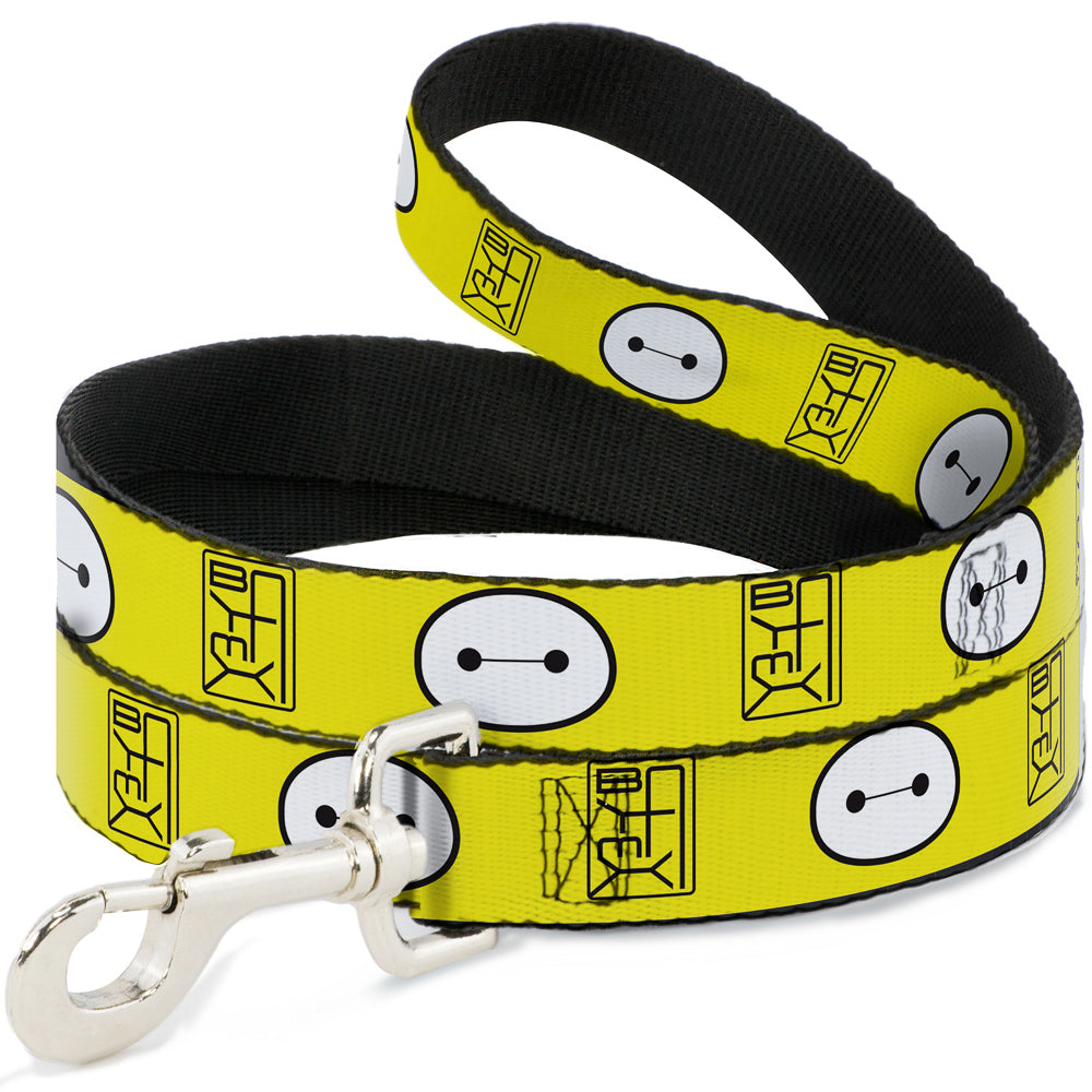 Dog Leash - BAYMAX Hanko/Face Yellow/Black/White Dog Leashes Disney