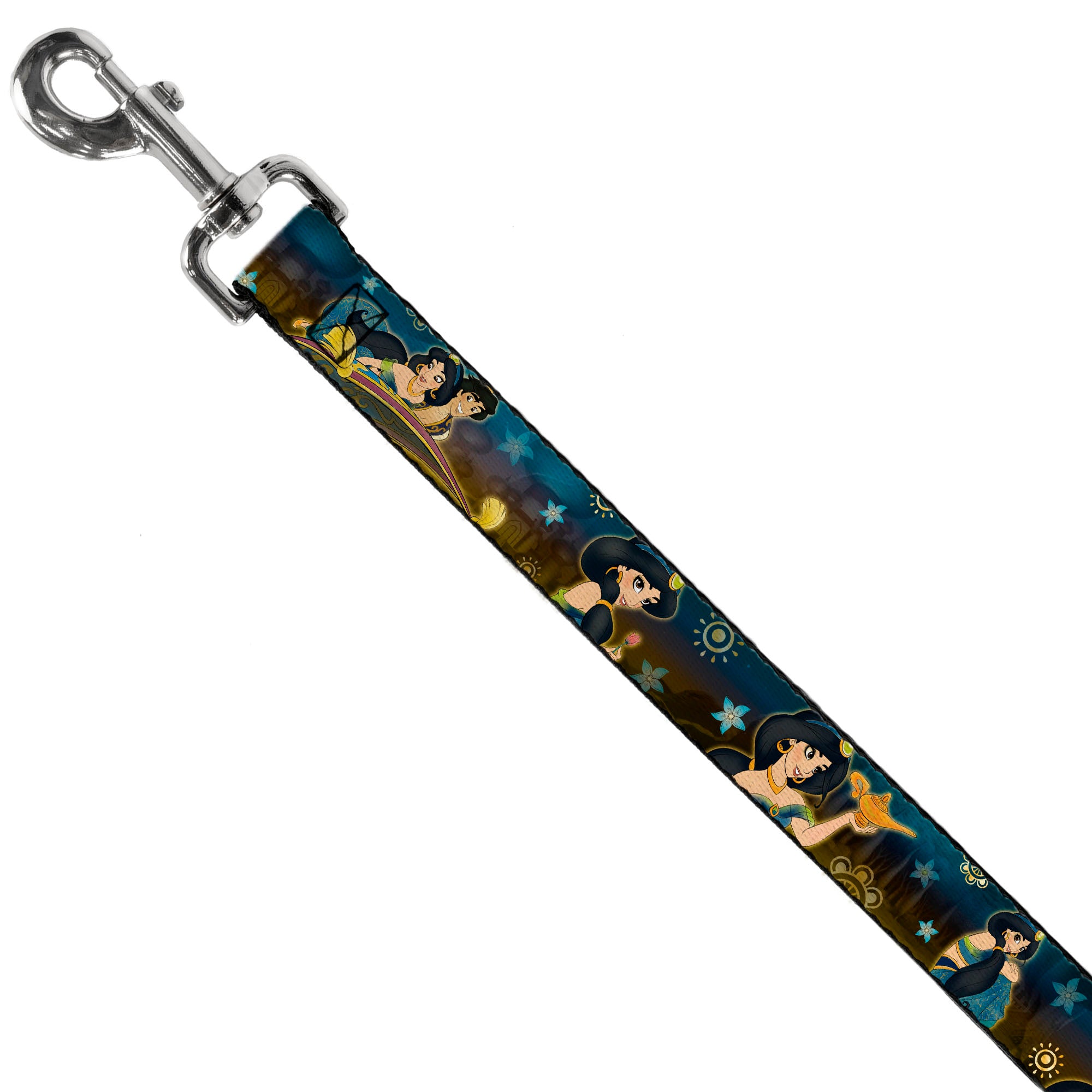 Dog Leash - Jasmine & Aladdin Carpet Ride/Jasmine Poses/Flowers Dog Leashes Disney