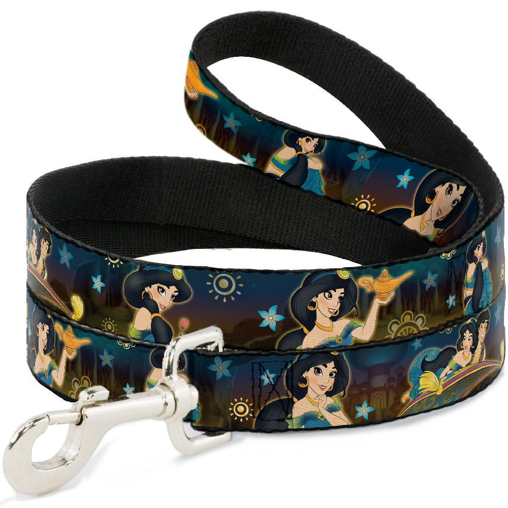 Dog Leash - Jasmine & Aladdin Carpet Ride/Jasmine Poses/Flowers Dog Leashes Disney