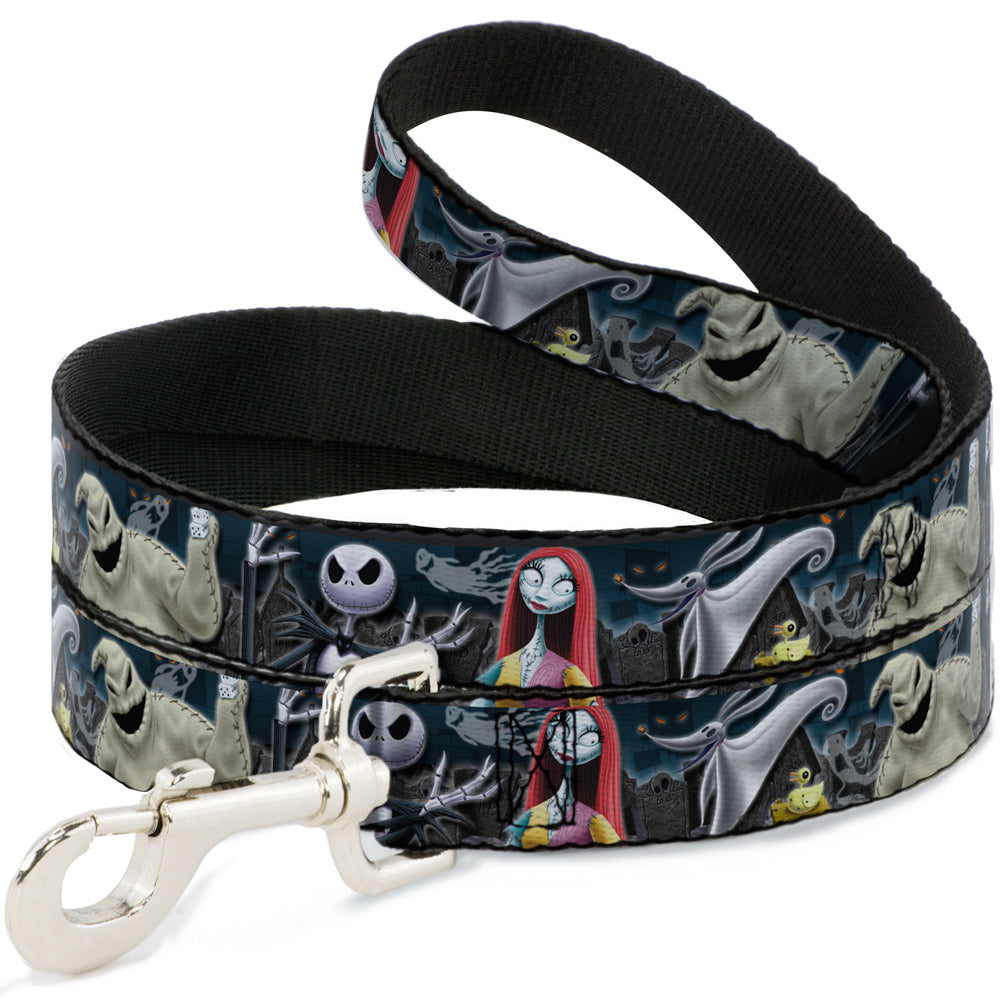 Dog Leash - Nightmare Before Christmas 4-Character Group/Cemetery Scene Dog Leashes Disney