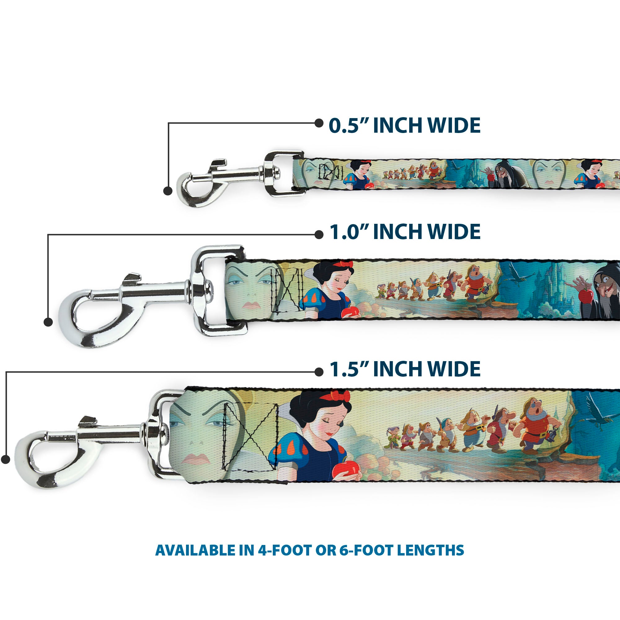 Dog Leash - Snow White/Dwarves/Old Witch/Evil Queen Scenes Dog Leashes Disney
