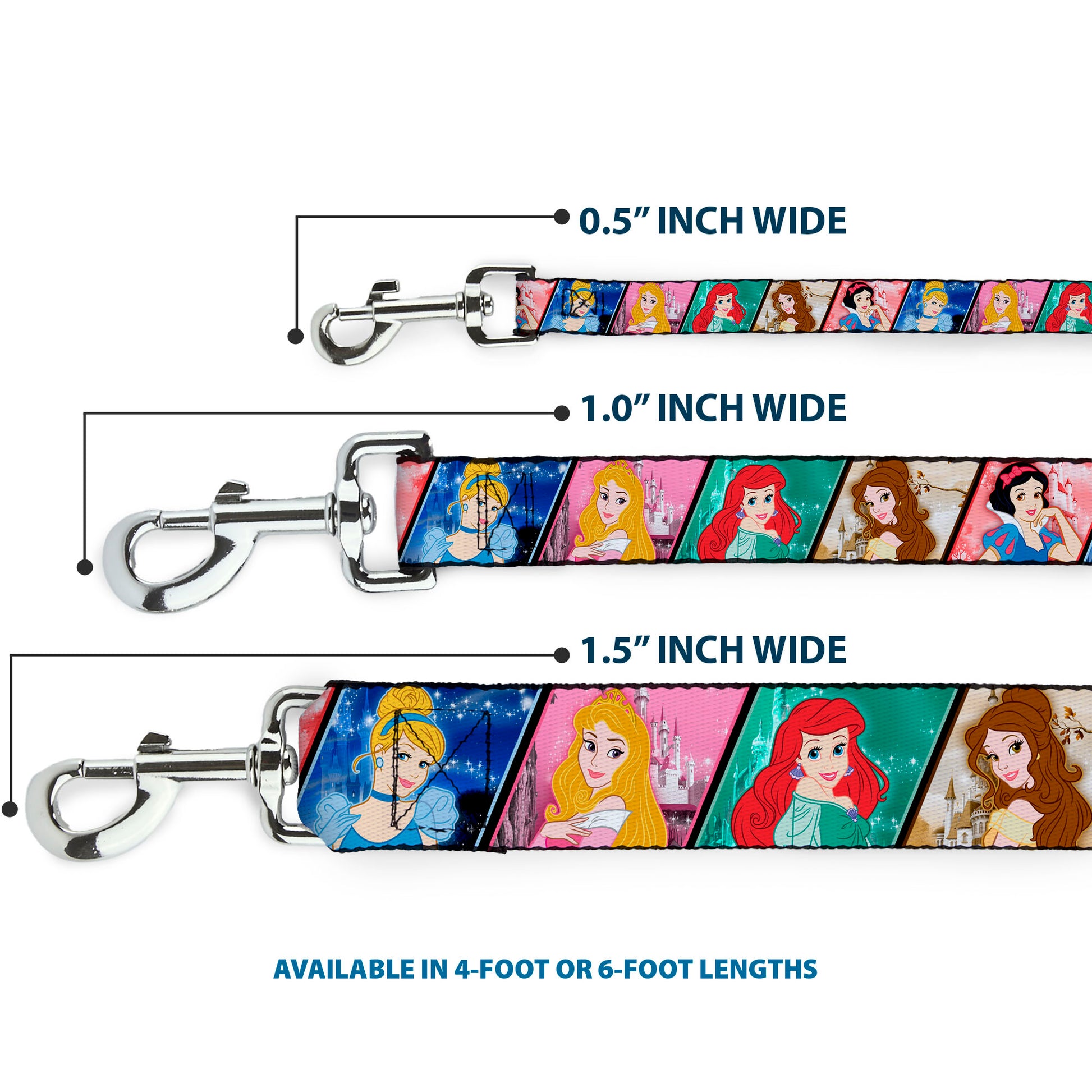 Dog Leash - Disney Princess Poses/Castle Blocks Dog Leashes Disney
