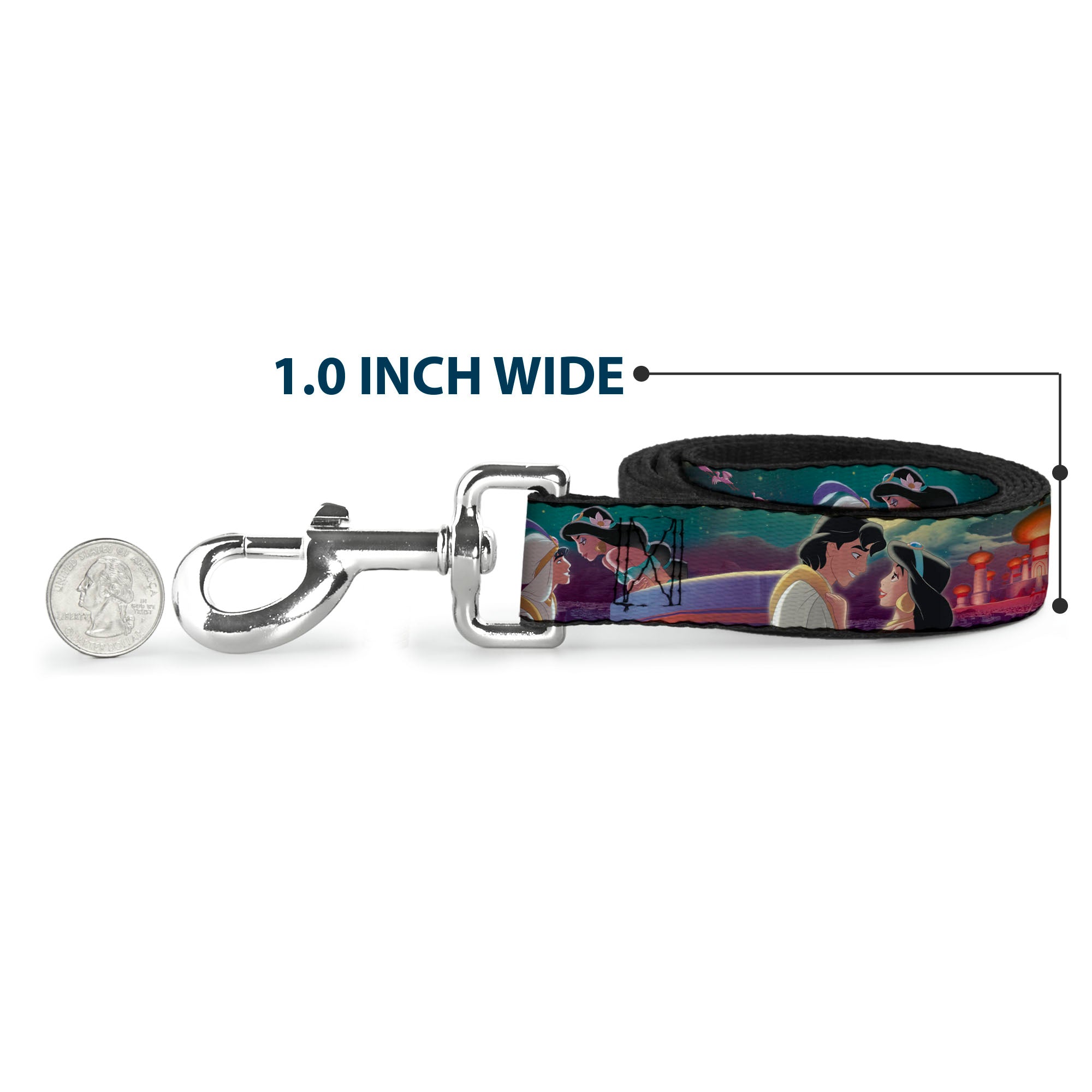 Dog Leash - Aladdin & Jasmine Scenes/Castle/Birds Dog Leashes Disney