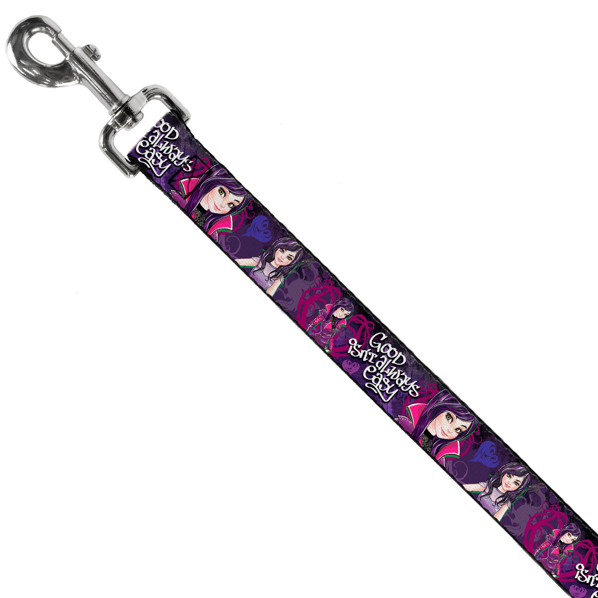 Dog Leash - Descendants Mal 3-Poses GOOD ISN'T ALWAYS/Hearts/Dragons EASY Purples/Pinks Dog Leashes Disney