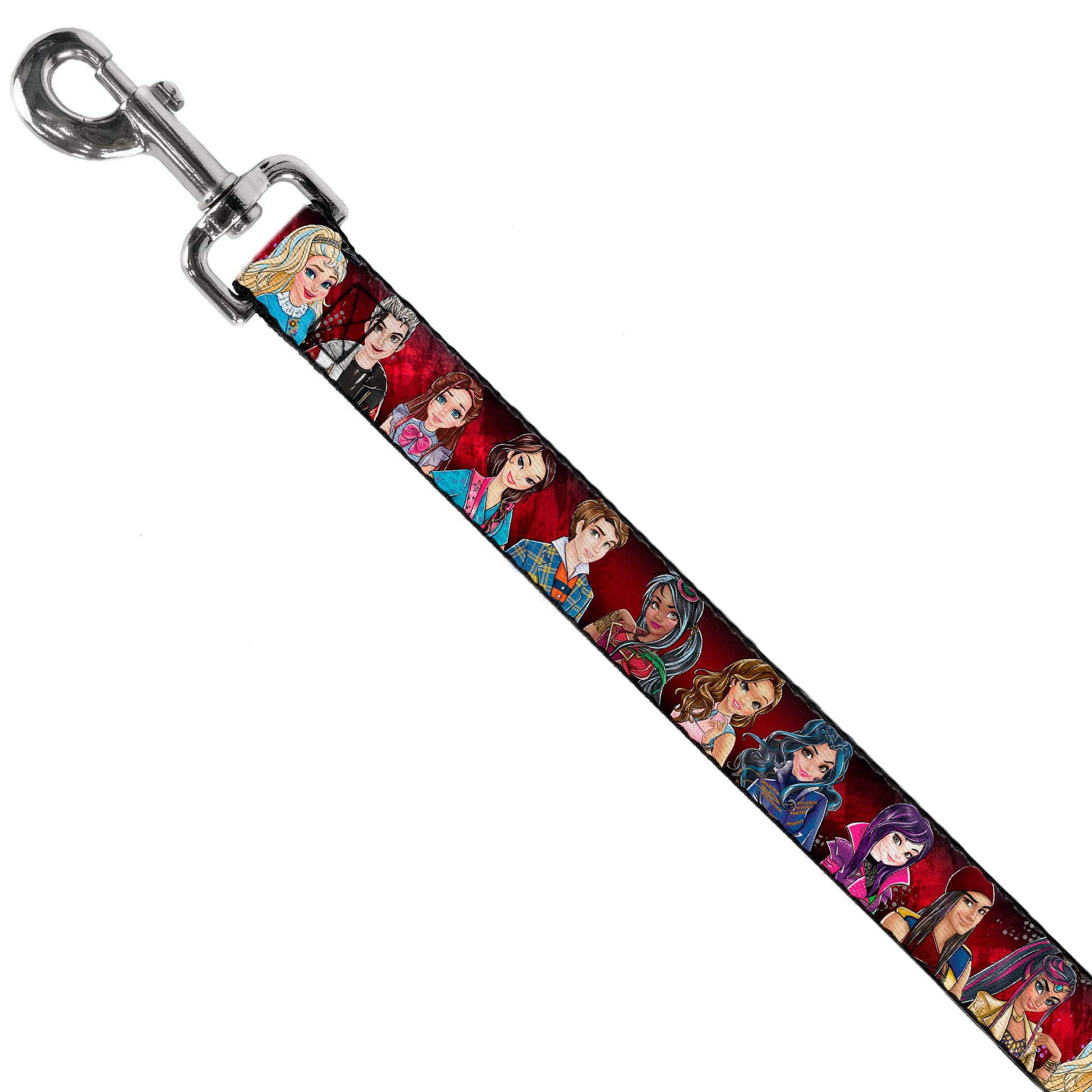 Dog Leash - Descendants 11-Character Group Pose Reds/Gray Dog Leashes Disney