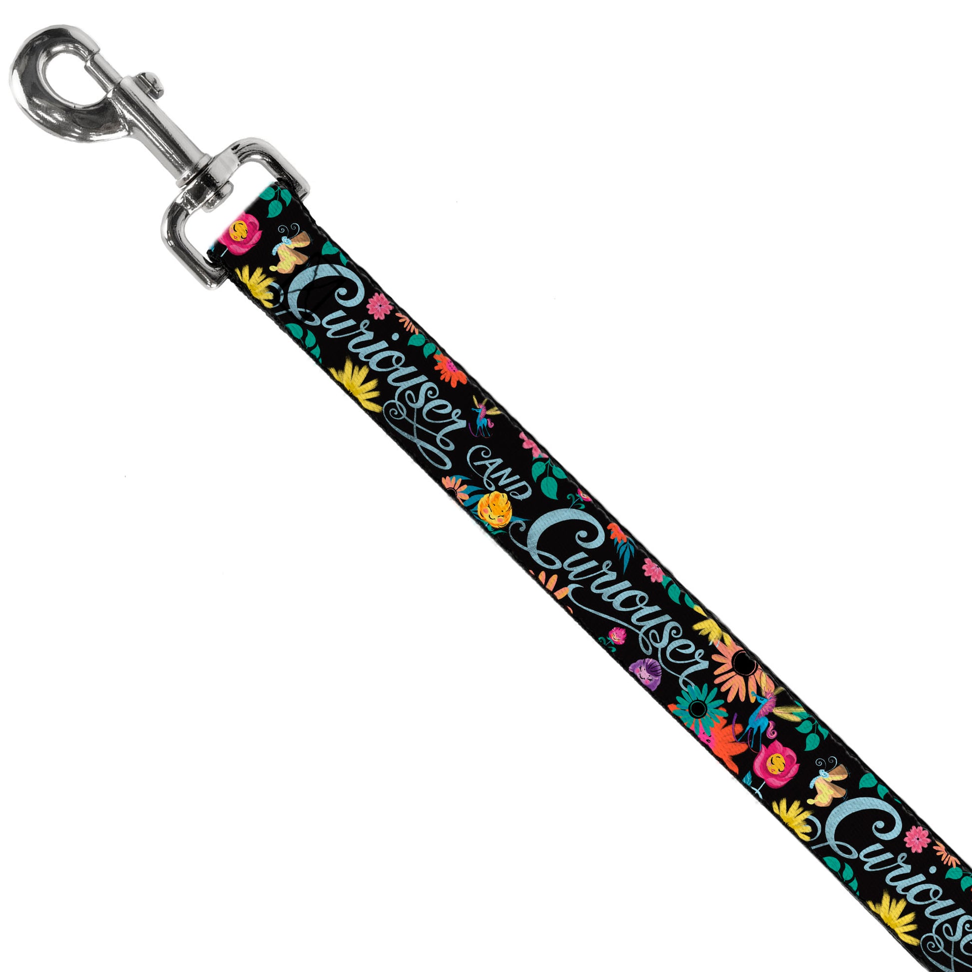 Dog Leash - CURIOUSER AND CURIOUSER/Flowers of Wonderland Collage Dog Leashes Disney