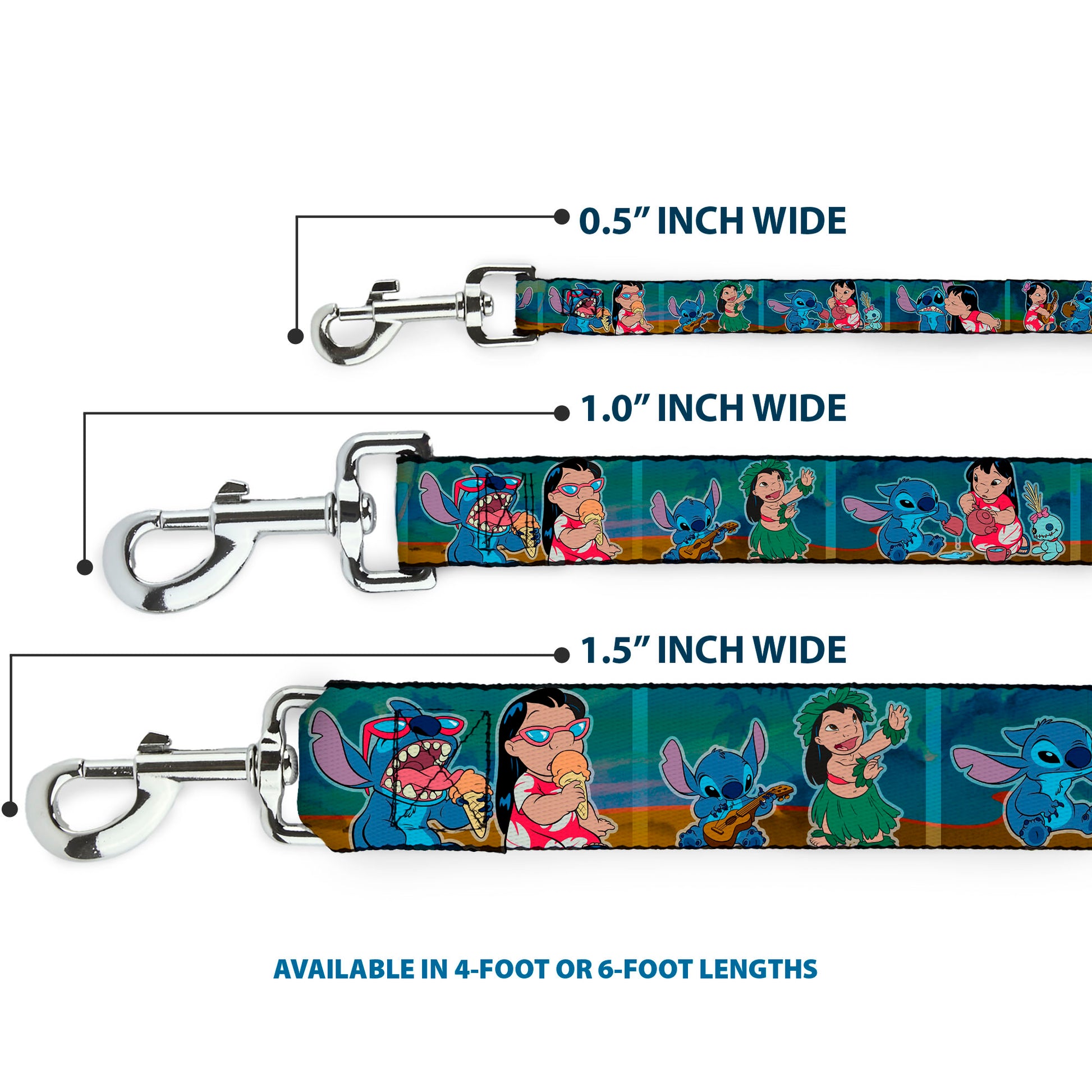 Dog Leash - Lilo & Stitch 5-Scene Blocks Dog Leashes Disney