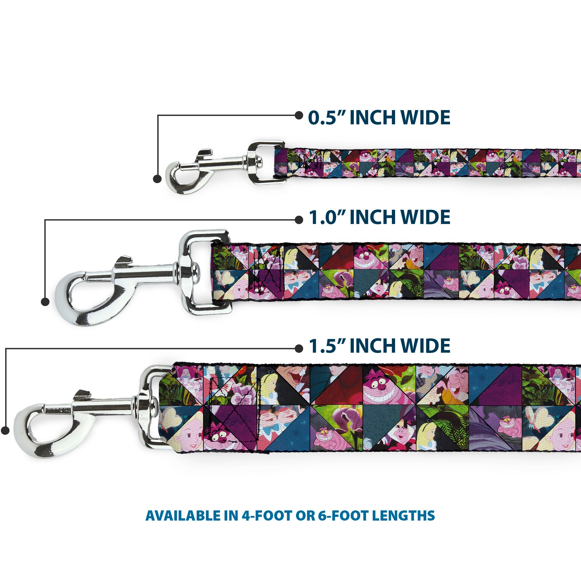 Dog Leash - Alice in Wonderland Kaleidoscope Scenes Dog Leashes Disney