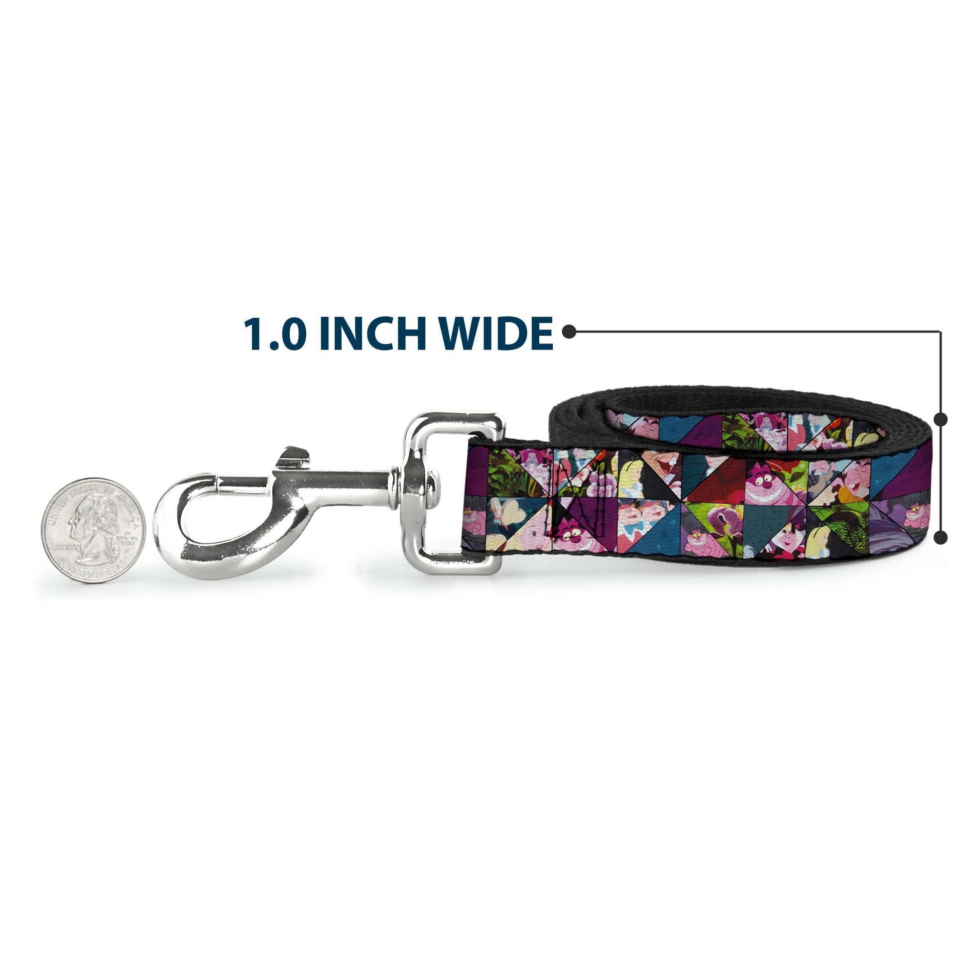 Dog Leash - Alice in Wonderland Kaleidoscope Scenes Dog Leashes Disney