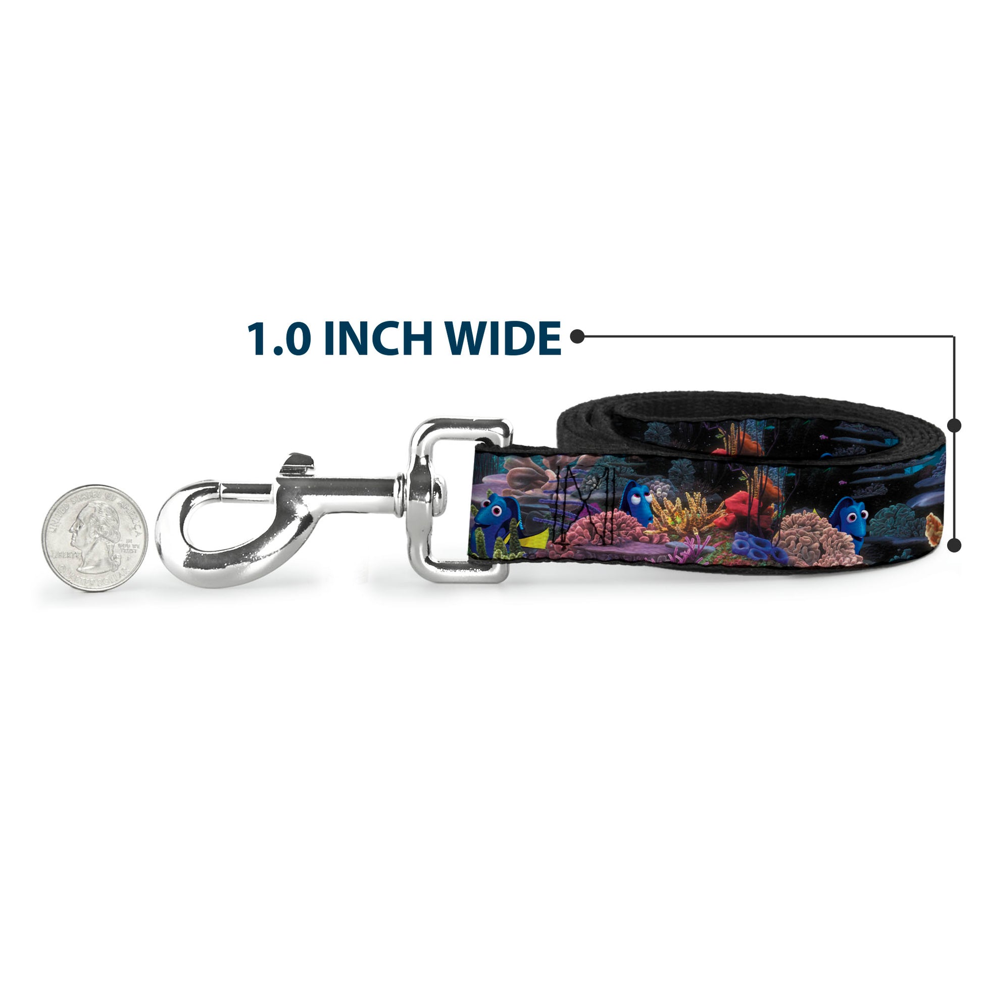 Dog Leash - Dory 4-Hiding Poses Under the Sea Dog Leashes Disney