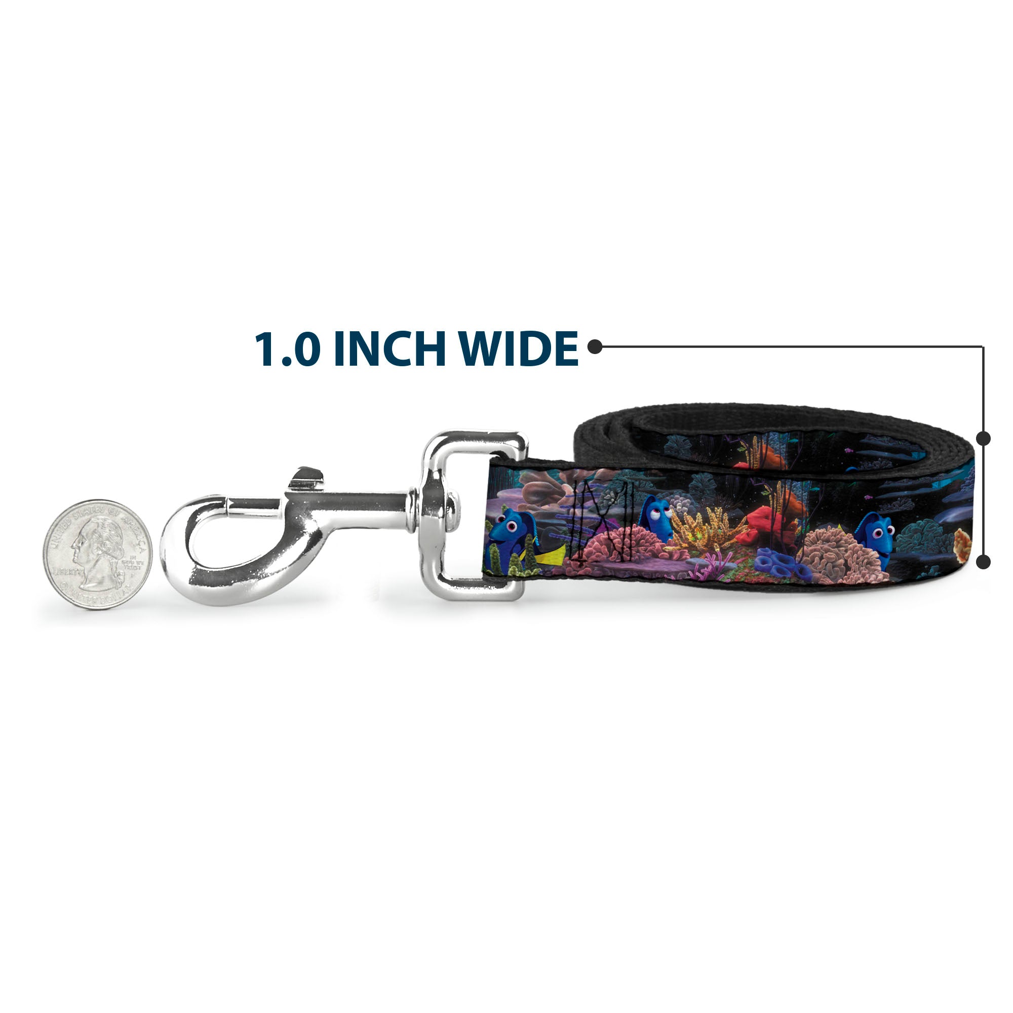 Dog Leash - Dory 4-Hiding Poses Under the Sea Dog Leashes Disney