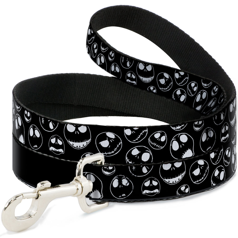Dog Leash - Jack Outline Expressions Scattered Black/White Dog Leashes Disney