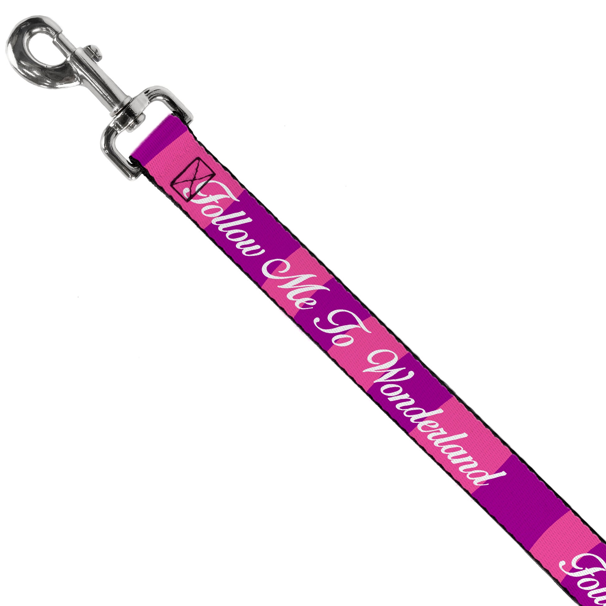 Dog Leash - Cheshire Cat Stripe/FOLLOW ME TO WONDERLAND Pink/Purple/White Dog Leashes Disney