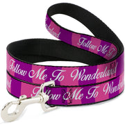 Dog Leash - Cheshire Cat Stripe/FOLLOW ME TO WONDERLAND Pink/Purple/White Dog Leashes Disney