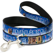 Dog Leash - ADVENTURE IS OUT THERE/Carl on Porch/Flying House/Balloons Blues/White/Multi Color Dog Leashes Disney