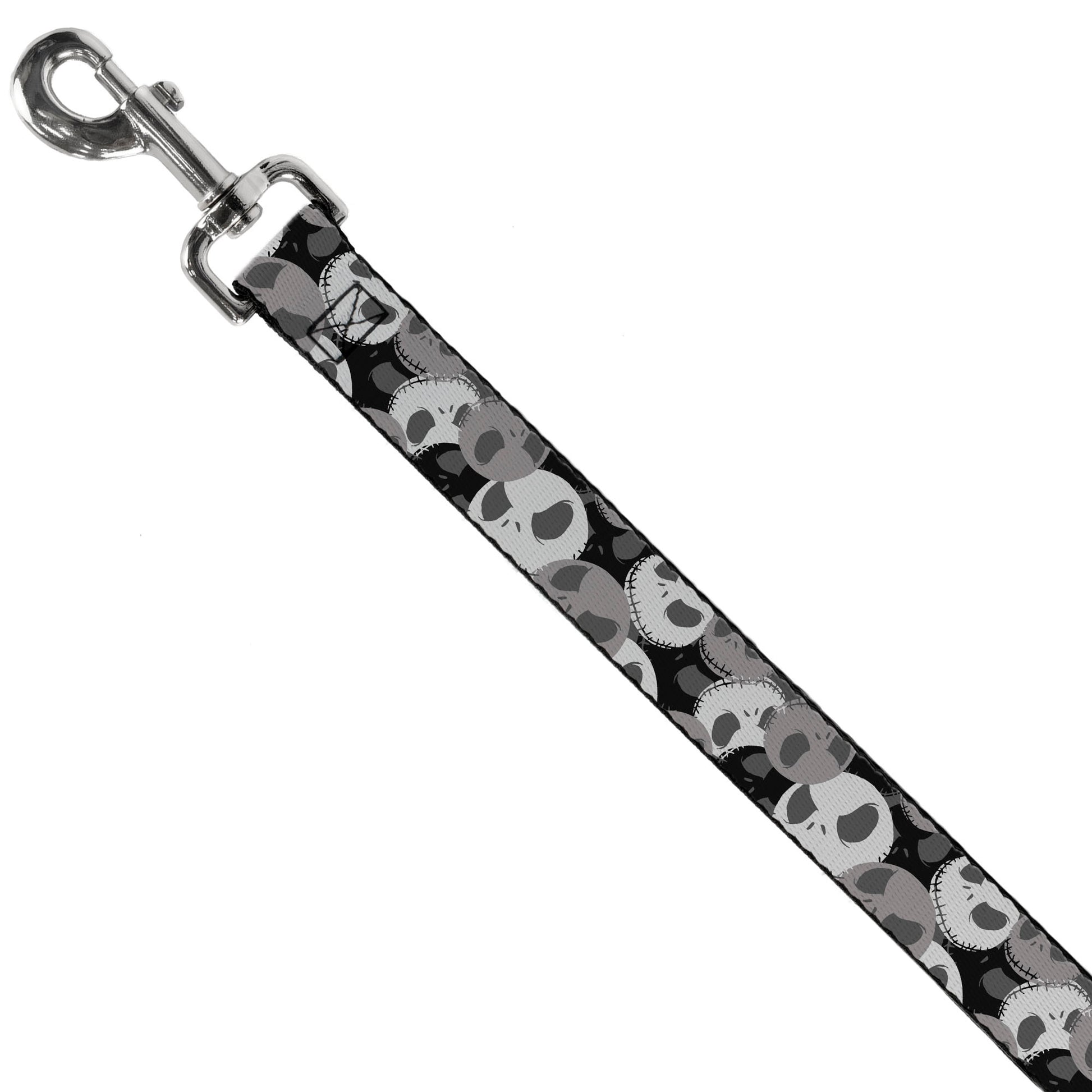 Dog Leash - Nightmare Before Christmas Jack Expression Stacked Black/Grays Dog Leashes Disney