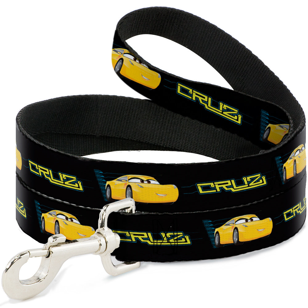 Dog Leash - Cars 3 CRUZ Car Profile Black/Blue/Yellow Dog Leashes Disney