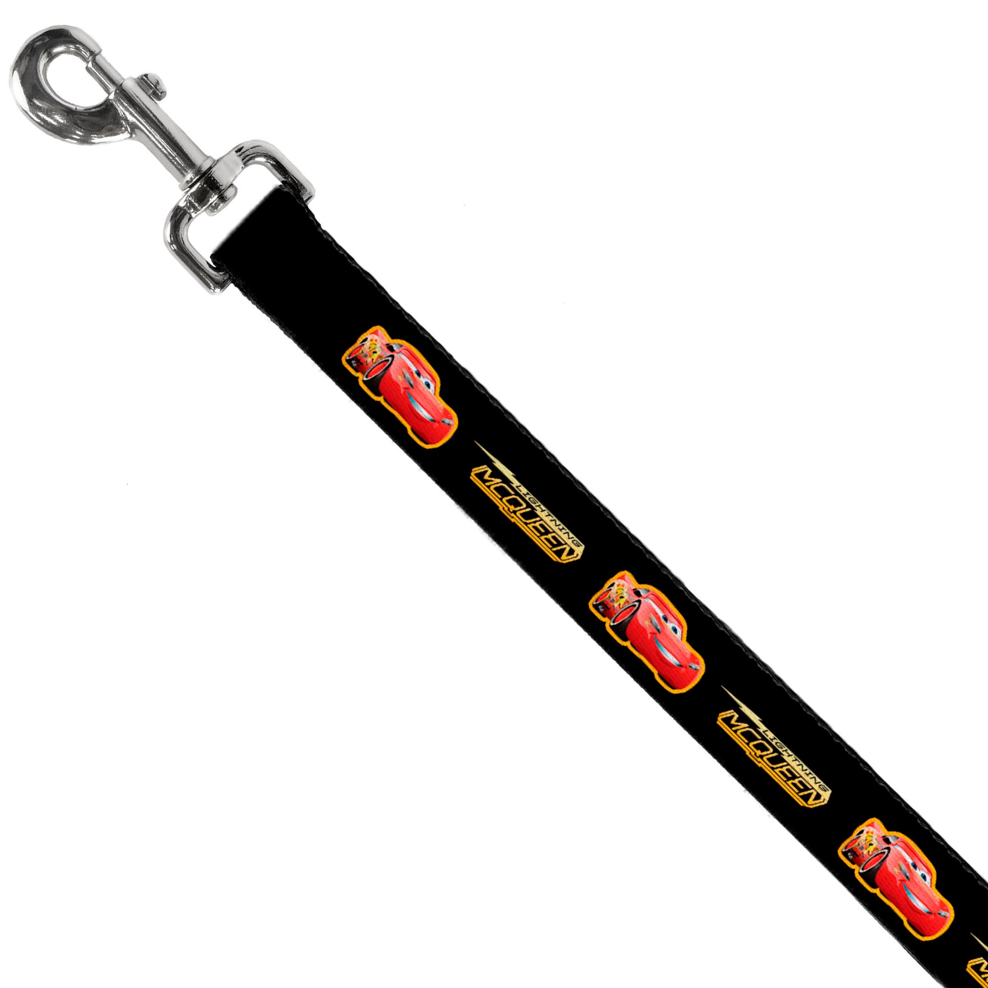 Dog Leash - Cars 3 LIGHTNING MCQUEEN Pose/Bolt Black/Yellows Dog Leashes Disney