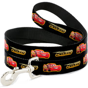 Dog Leash - Cars 3 LIGHTNING MCQUEEN Pose/Bolt Black/Yellows Dog Leashes Disney