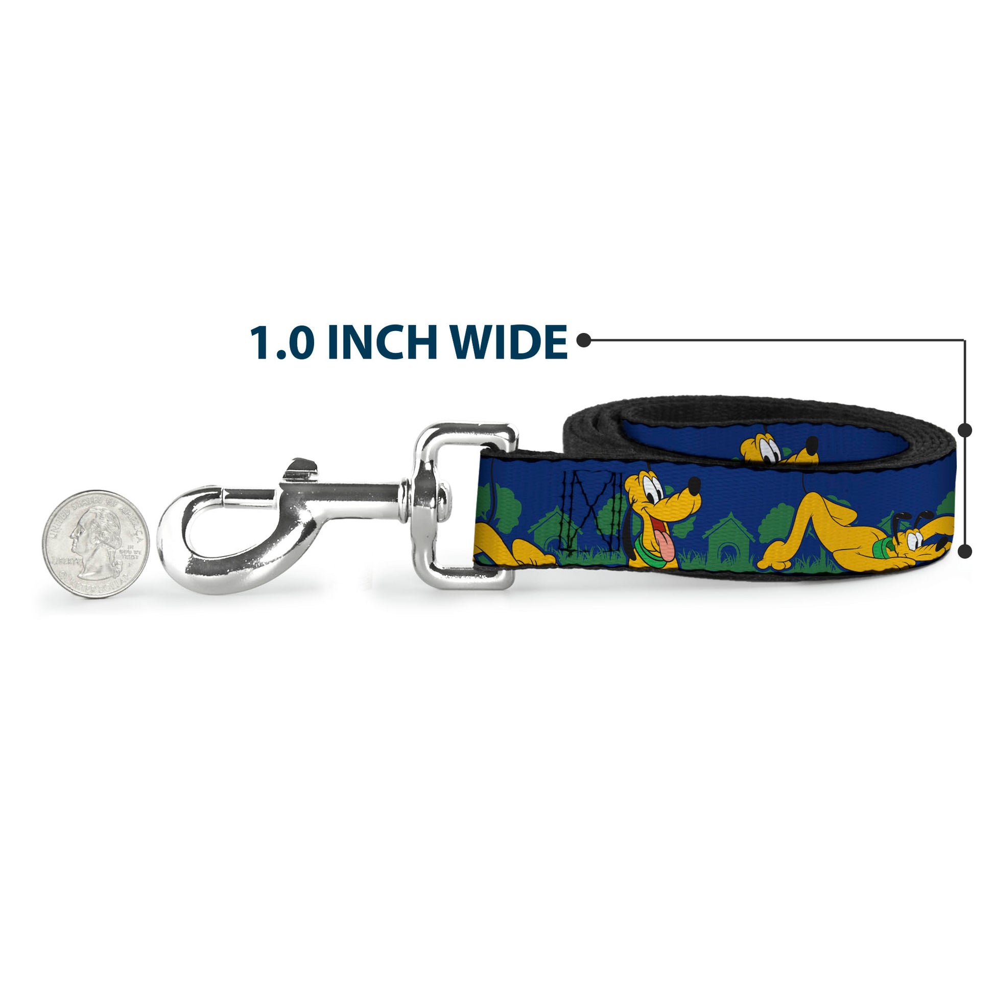 Dog Leash - Pluto 4-Poses/Landscape Blue/Green Dog Leashes Disney