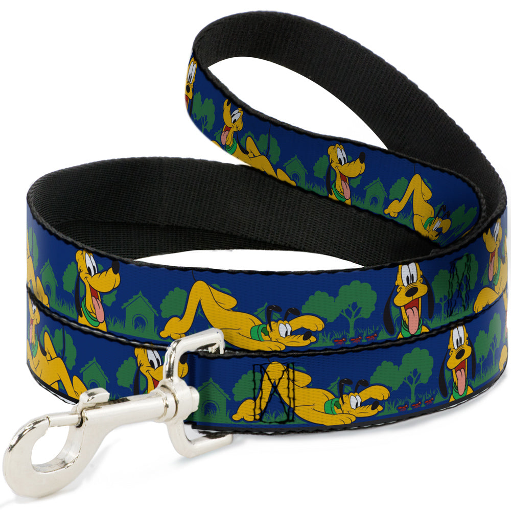 Dog Leash - Pluto 4-Poses/Landscape Blue/Green Dog Leashes Disney