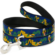 Dog Leash - Pluto 4-Poses/Landscape Blue/Green Dog Leashes Disney