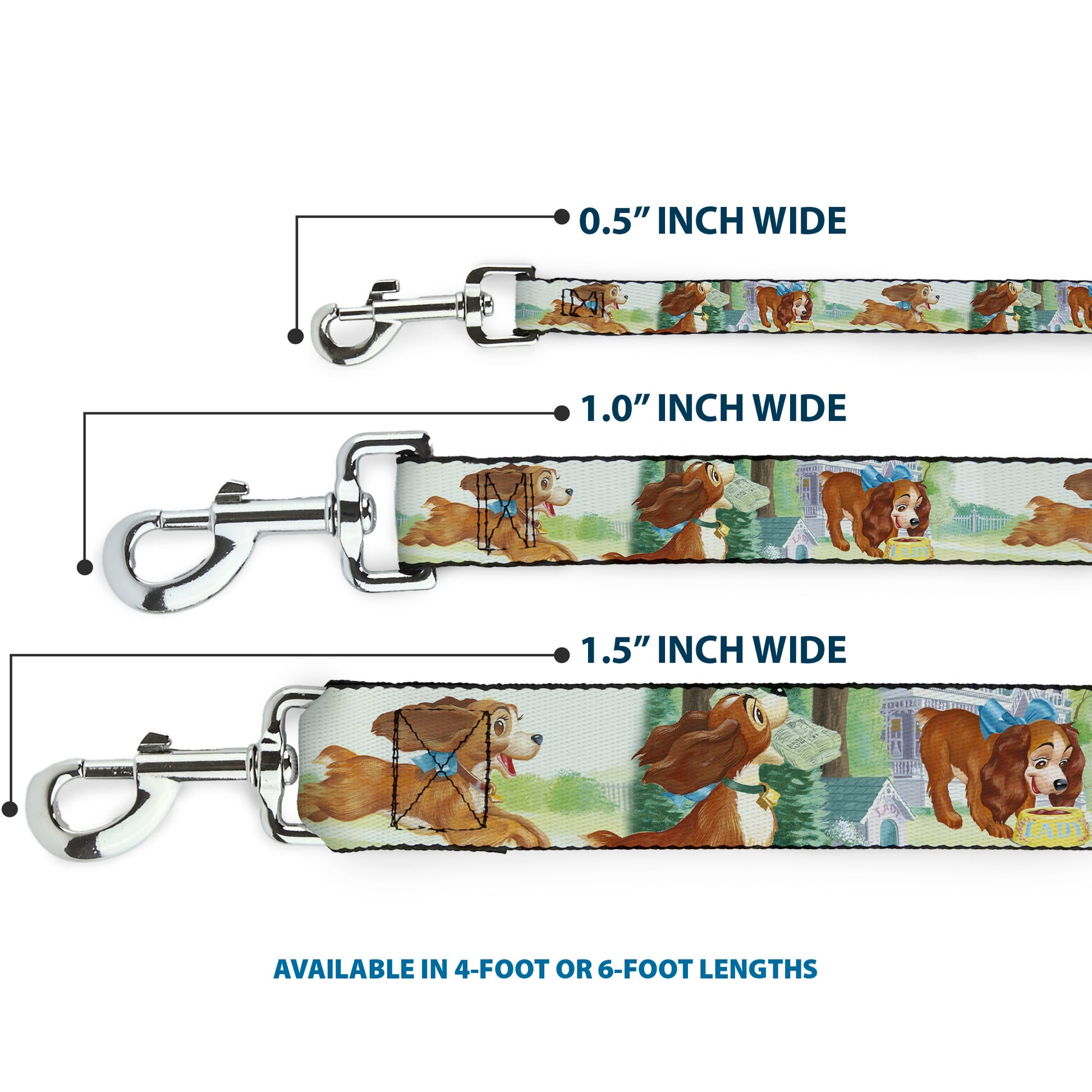 Dog Leash - Lady 3-Scene Poses Dog Leashes Disney