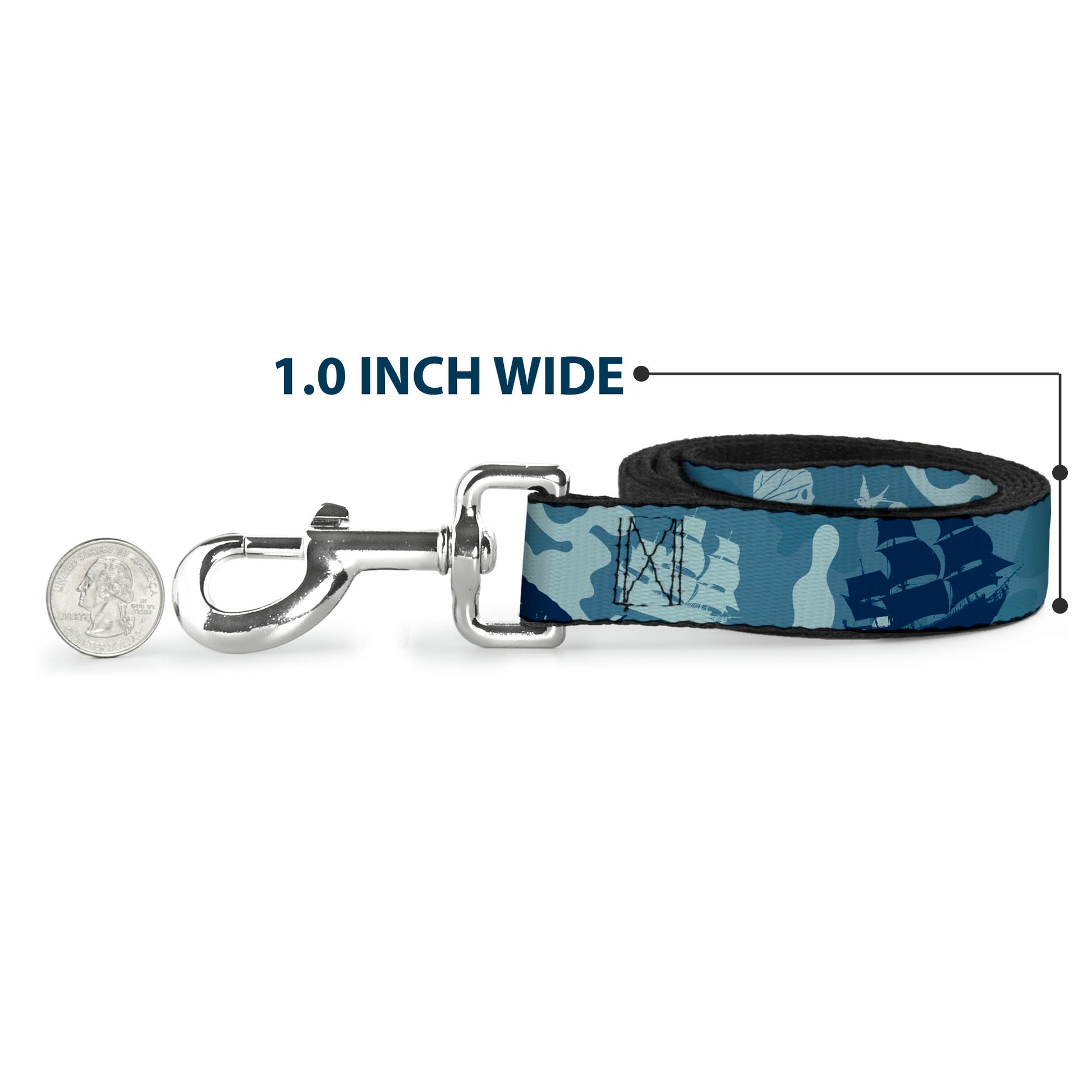 Dog Leash - Jack Sparrow's Flag Icons/Black Pearl/Sharks Blues Dog Leashes Disney