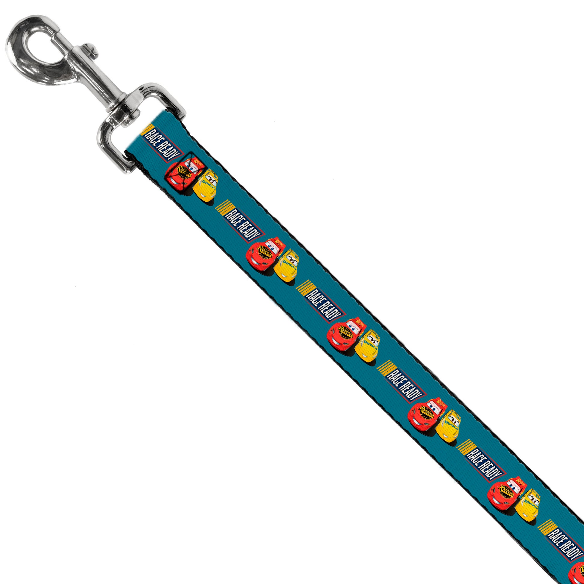 Dog Leash - Cars 3 Lightning McQueen/Cruz Ramirez Pose RACE READY Blue/Yellow/Red Dog Leashes Disney