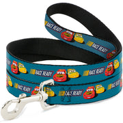 Dog Leash - Cars 3 Lightning McQueen/Cruz Ramirez Pose RACE READY Blue/Yellow/Red Dog Leashes Disney