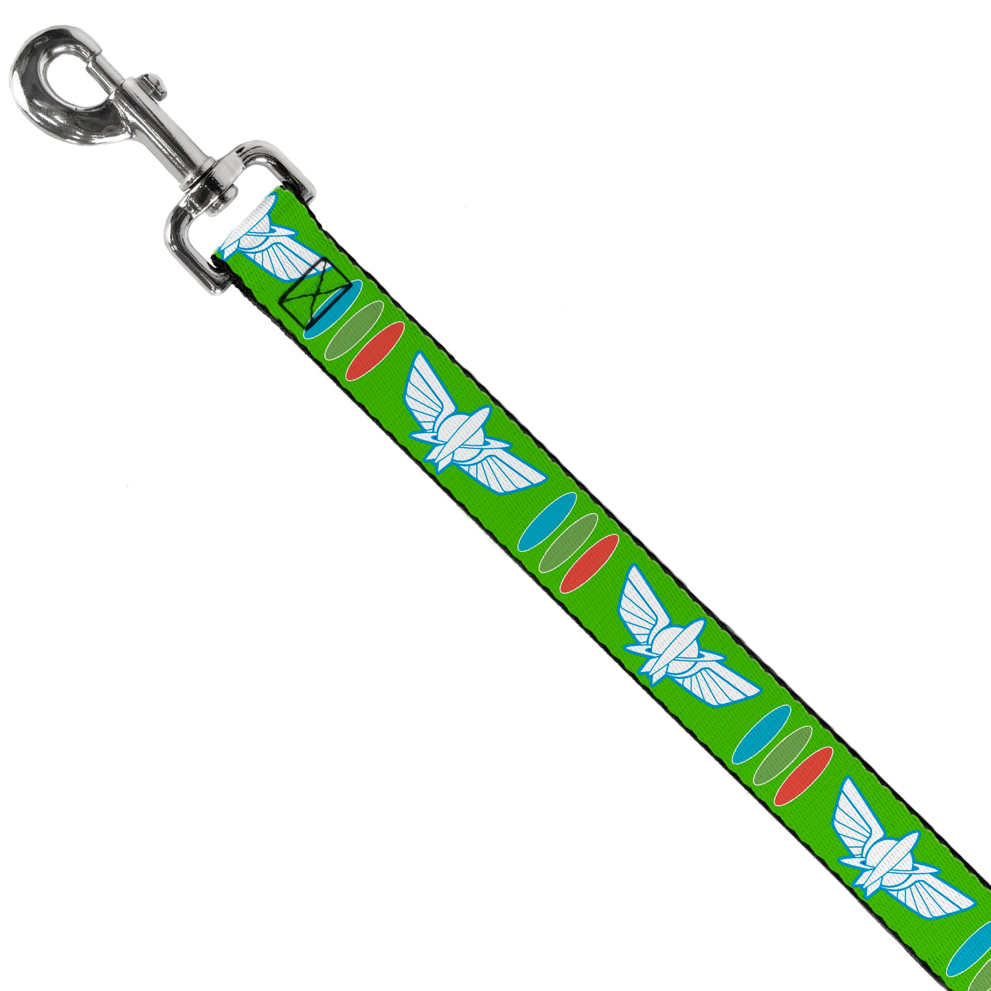 Dog Leash - Toy Story Buzz Lightyear Bounding Space Ranger Logo/Buttons Green/White/Blue/Red Dog Leashes Disney