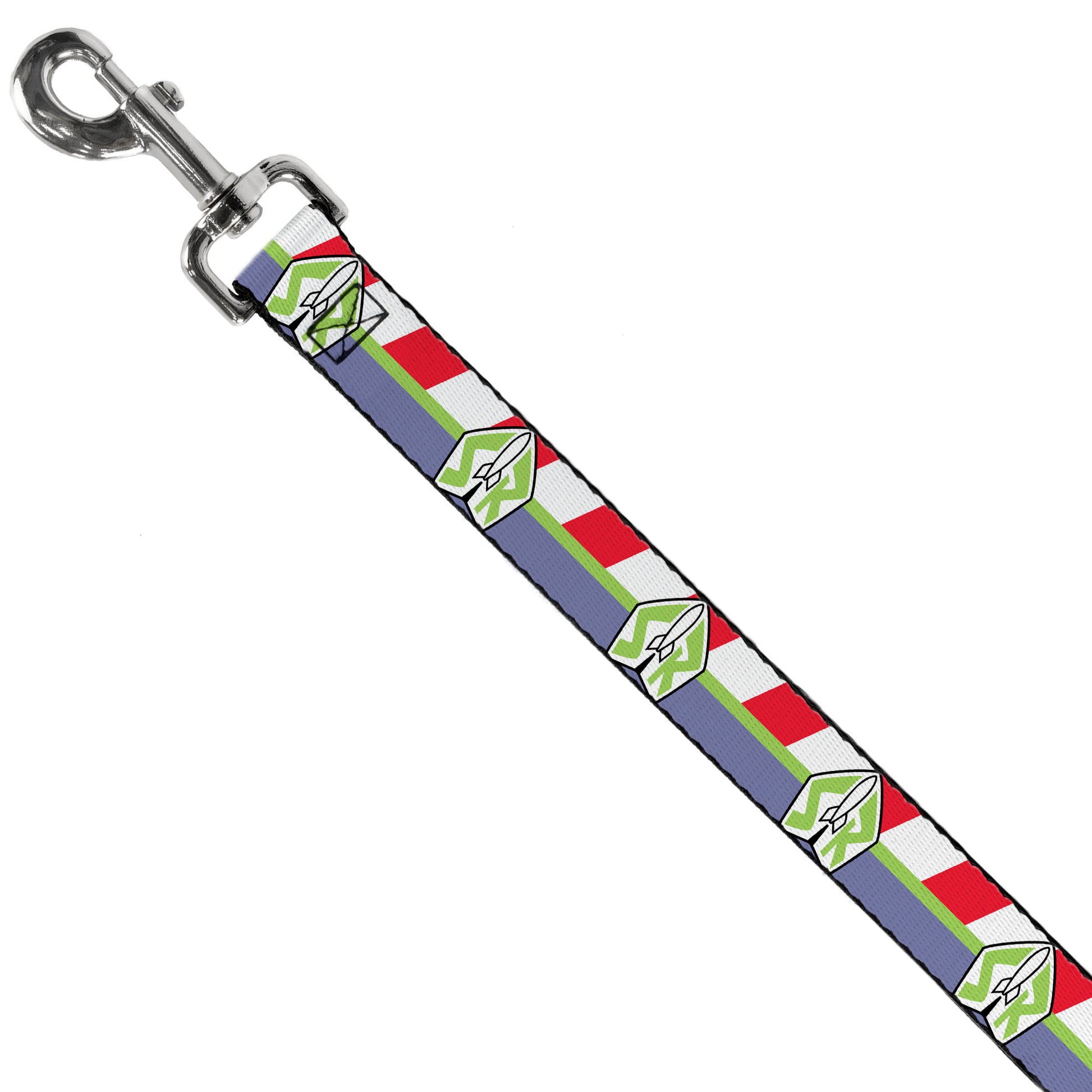 Dog Leash - Toy Story Buzz Lightyear Space Ranger Logo/Striping Red/White/Green/Purple Dog Leashes Disney